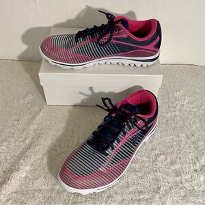 Propet Billie Walking Sneakers Women’s Size 9 2E (X) Wide Navy Blue Pink W5100